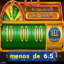 menos de 6.5 escanteios o que significa